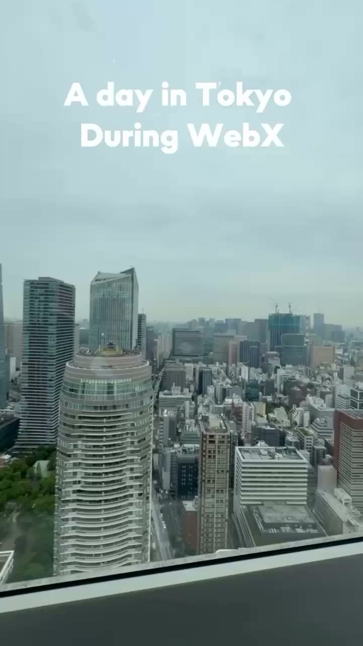 Tokyo skyline from a high floor during WebX week, July 2026